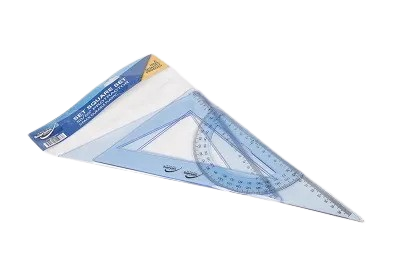 Set Square and Protractor Set 3pk (30 60 45 Set Square + Protractor) PS-4736 Supreme
