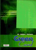 CARD GREEN A4 50 PK 160 GSM SUPREME