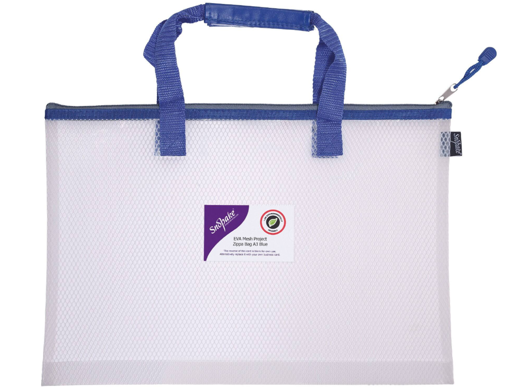 Mesh Bag A3 With Handle Eva Project Zippa Bag A3 Blue