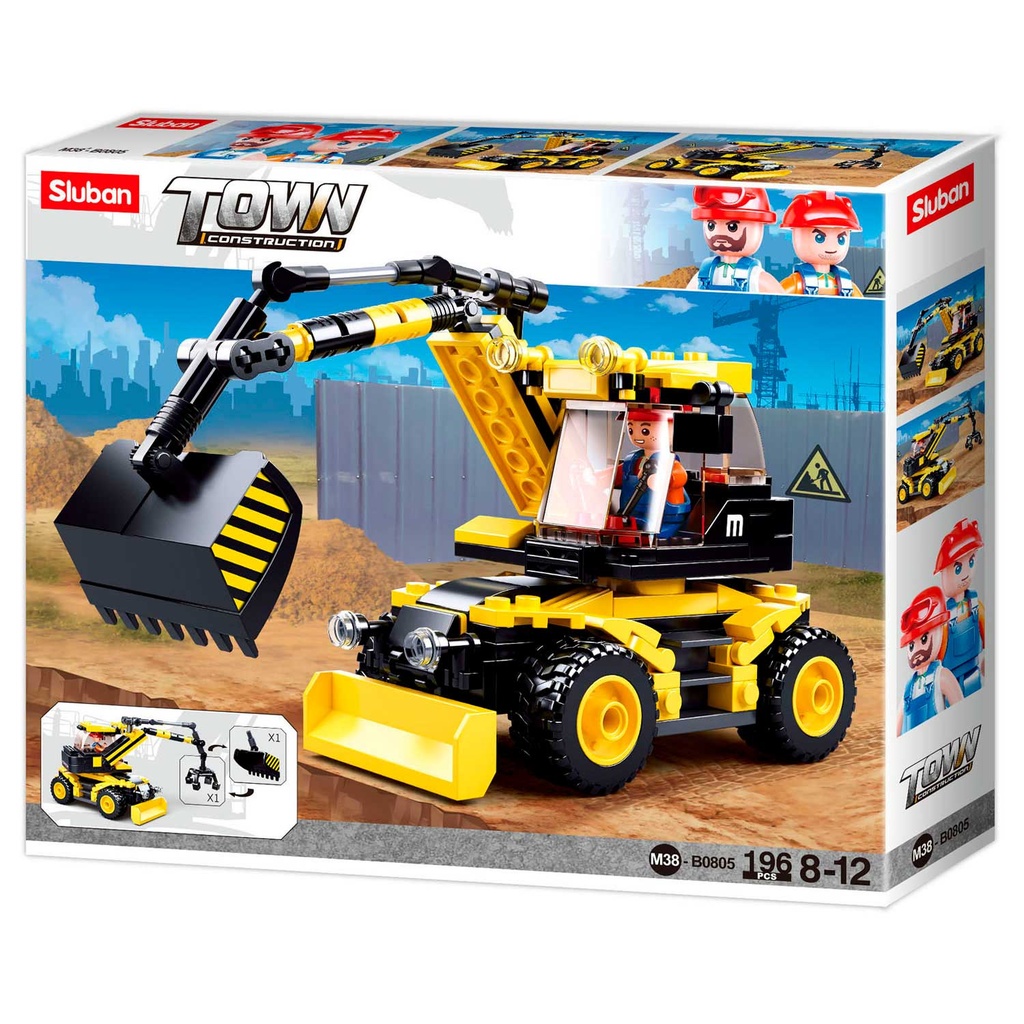 Town -Excavator 2into1 196pcs