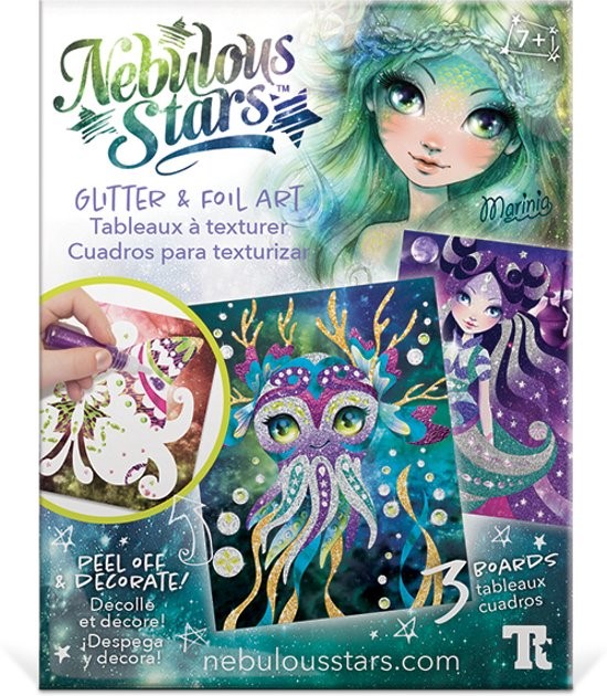 Glitter and Foil Art Nebulous Stars