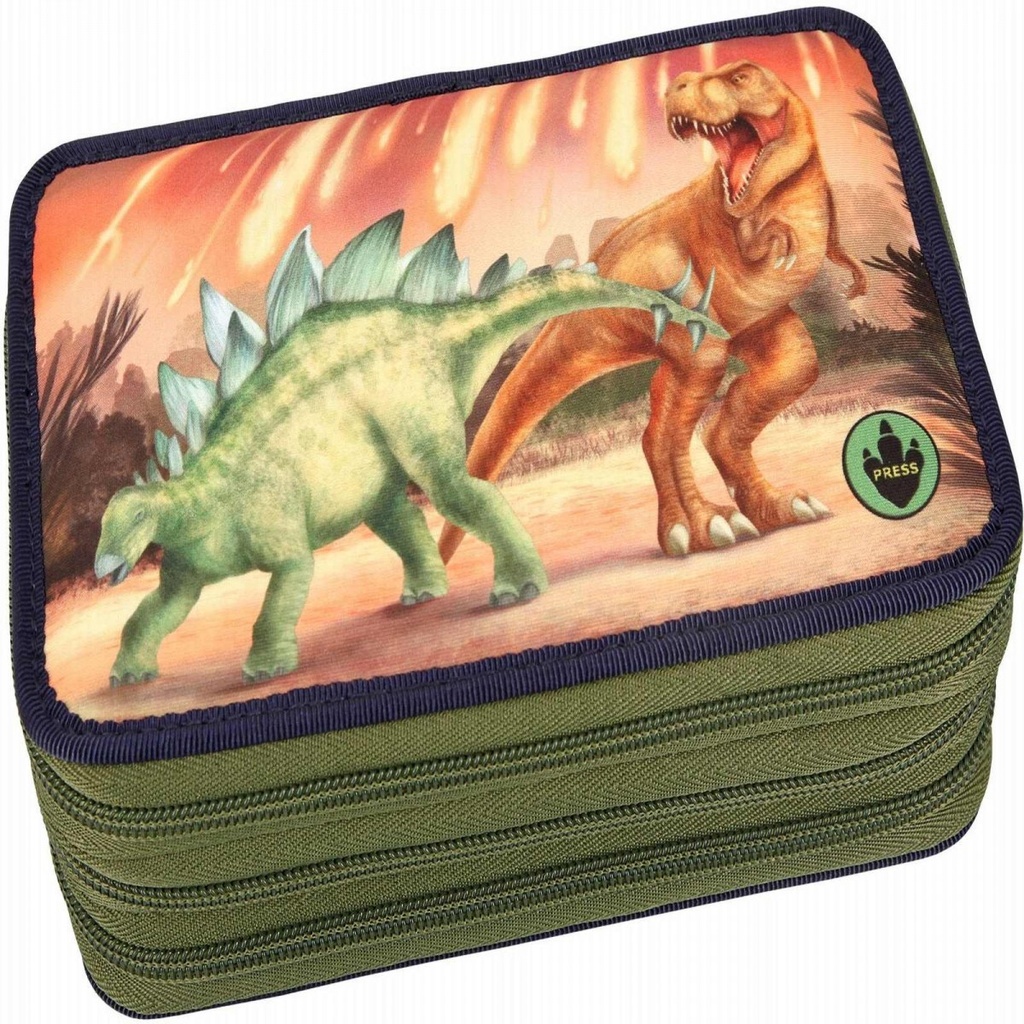 Dino World Filled Triple Pencil Case