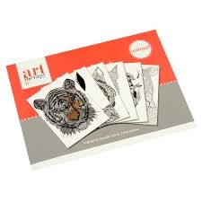 [5051265500618] [N/A] Colouring Posters Art Therapy Animal Red 6pk