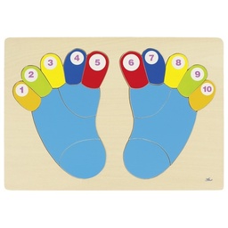 [4013594578769] Puzzle Number Feet Wooden Goki (Jigsaw)